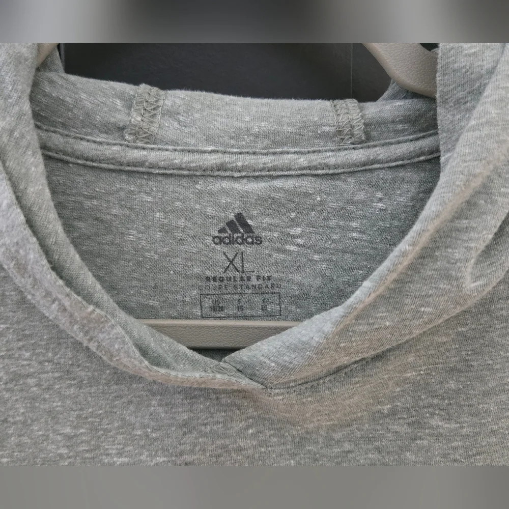 Adidas Boy's Heathered Sage Green  Lightweight Cotton Hoodie